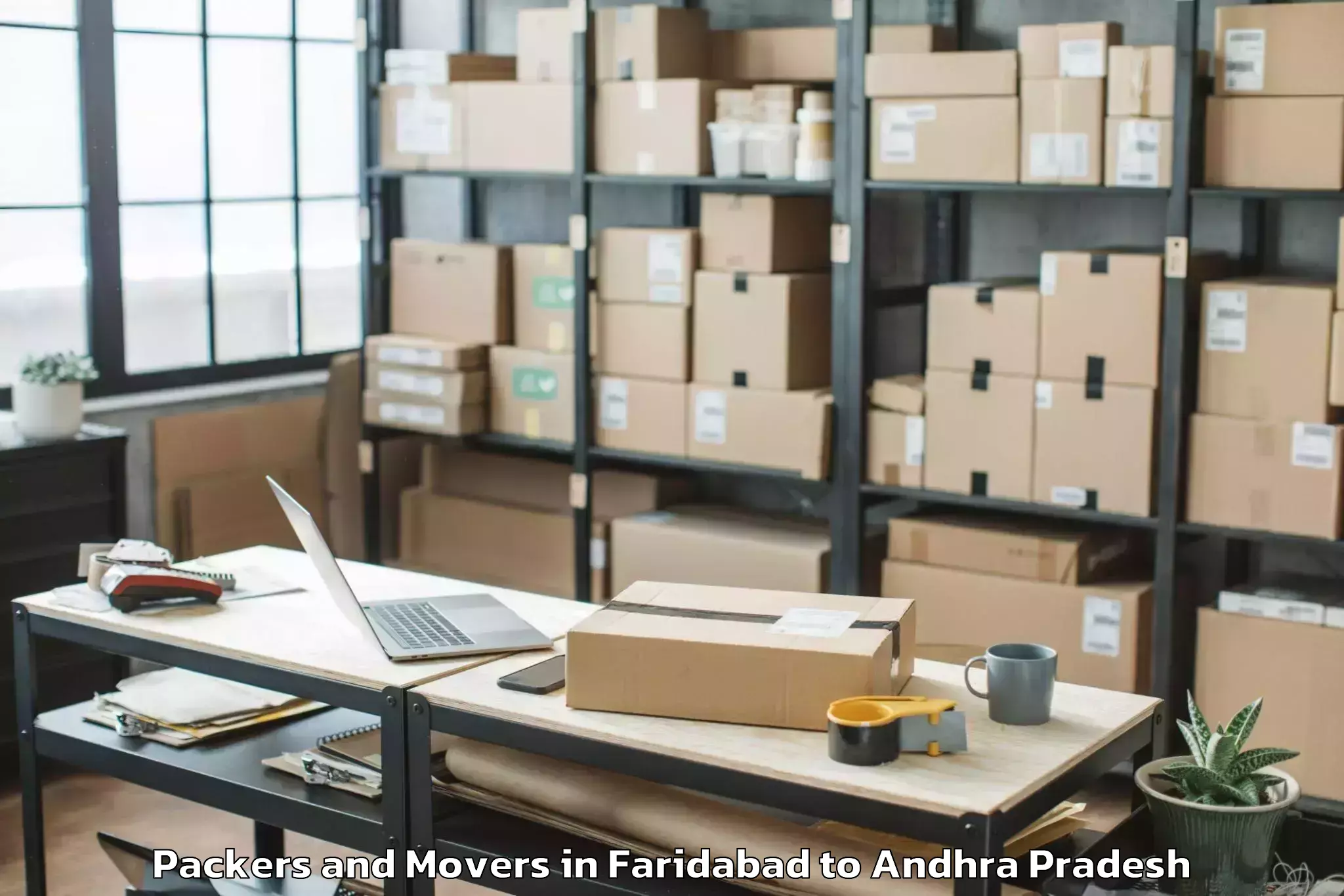 Reliable Faridabad to Medikonduru Packers And Movers